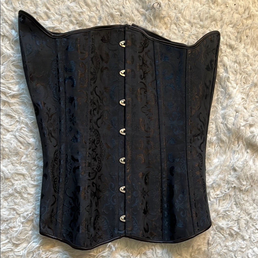 Black Brocade Corset